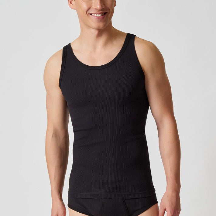 HUBER hautnah - Cotton Double Rib - Tank Top - 2 Pack
