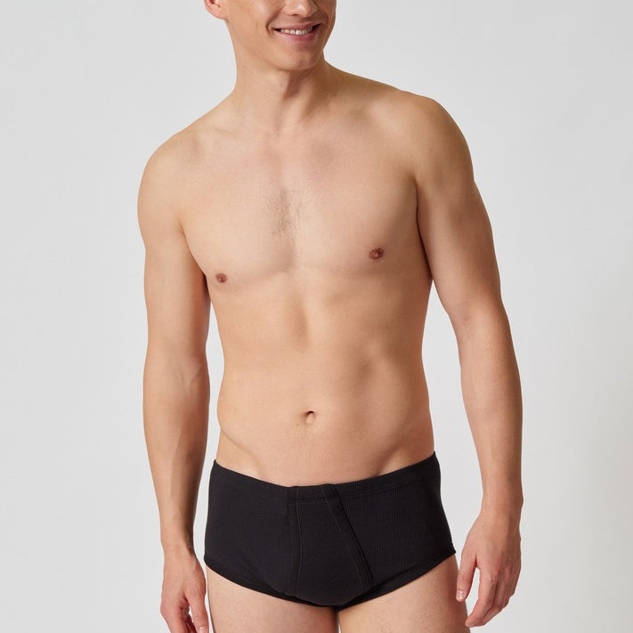 HUBER hautnah - Cotton Double Rib - Briefs With Fly 2 Pack