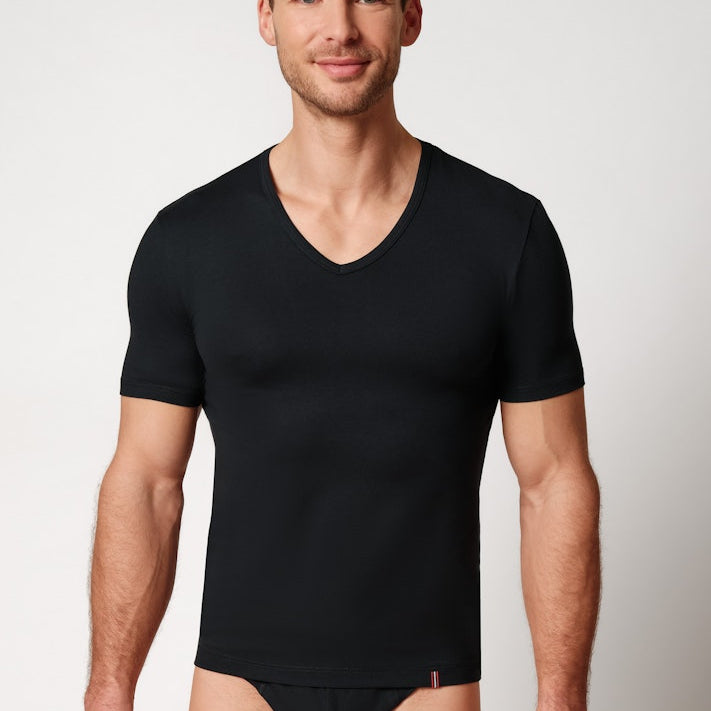HUBER hautnah - Original - Short-sleeved V-neck shirt