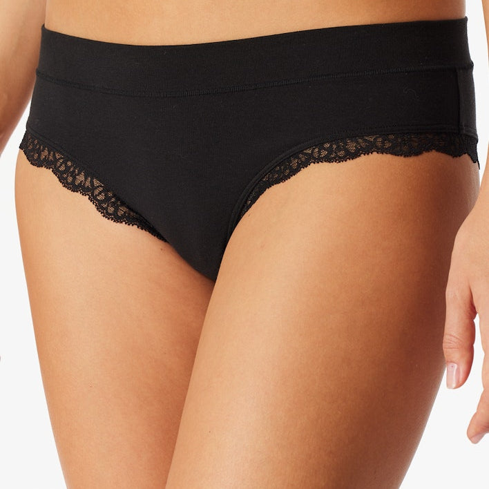 Schiesser - Unique Cotton - Brazilian Briefs With Lace