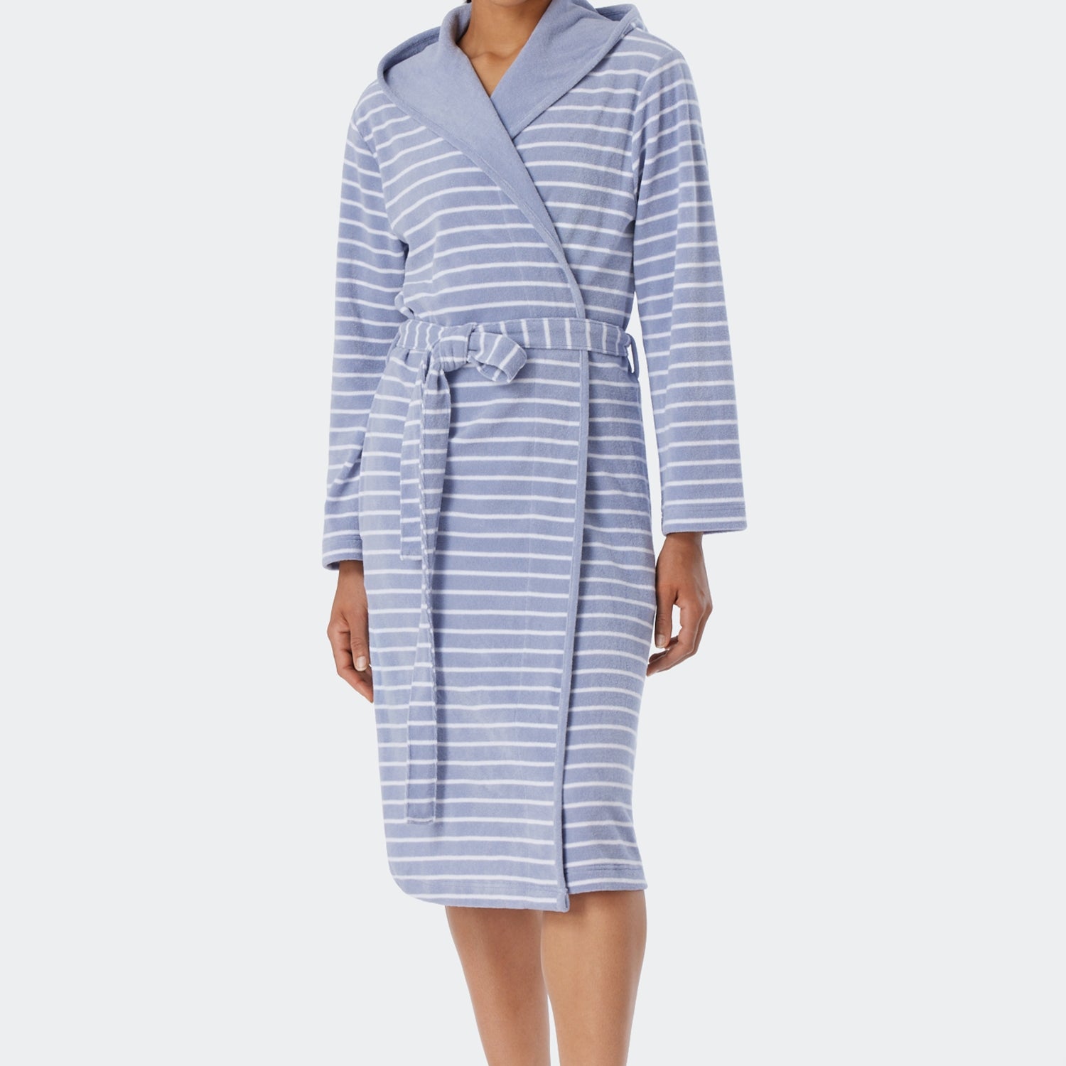 Schiesser - Feather Terry - Bathrobe Light Terry Striped