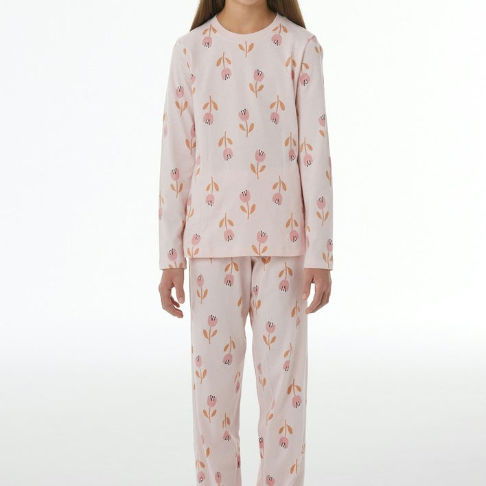 Schiesser Kids - Nightwear - Long Pajamas Flowers Candy Pink