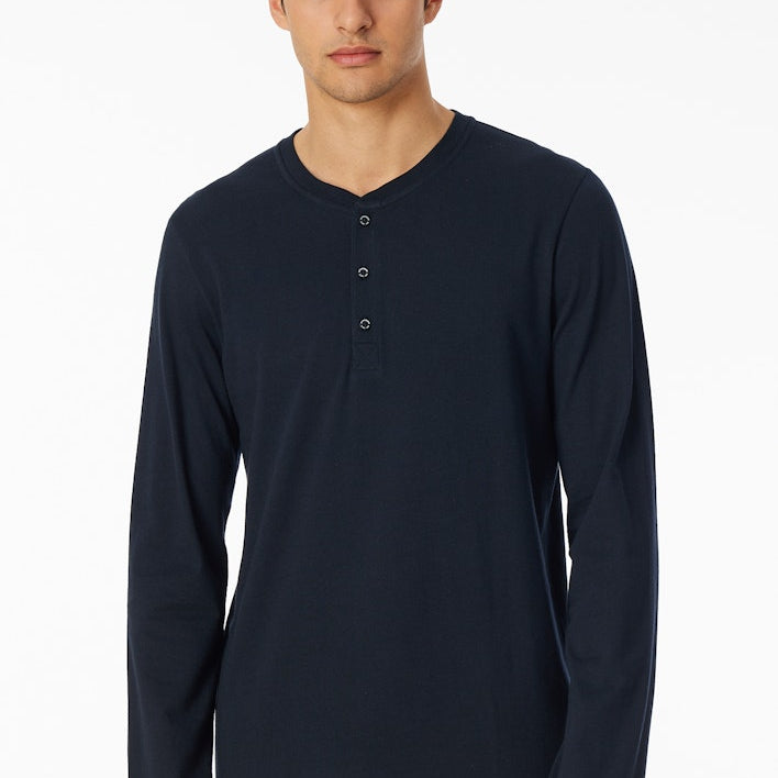Schiesser - Mix&Relax - Long Sleeve Shirt with button placket