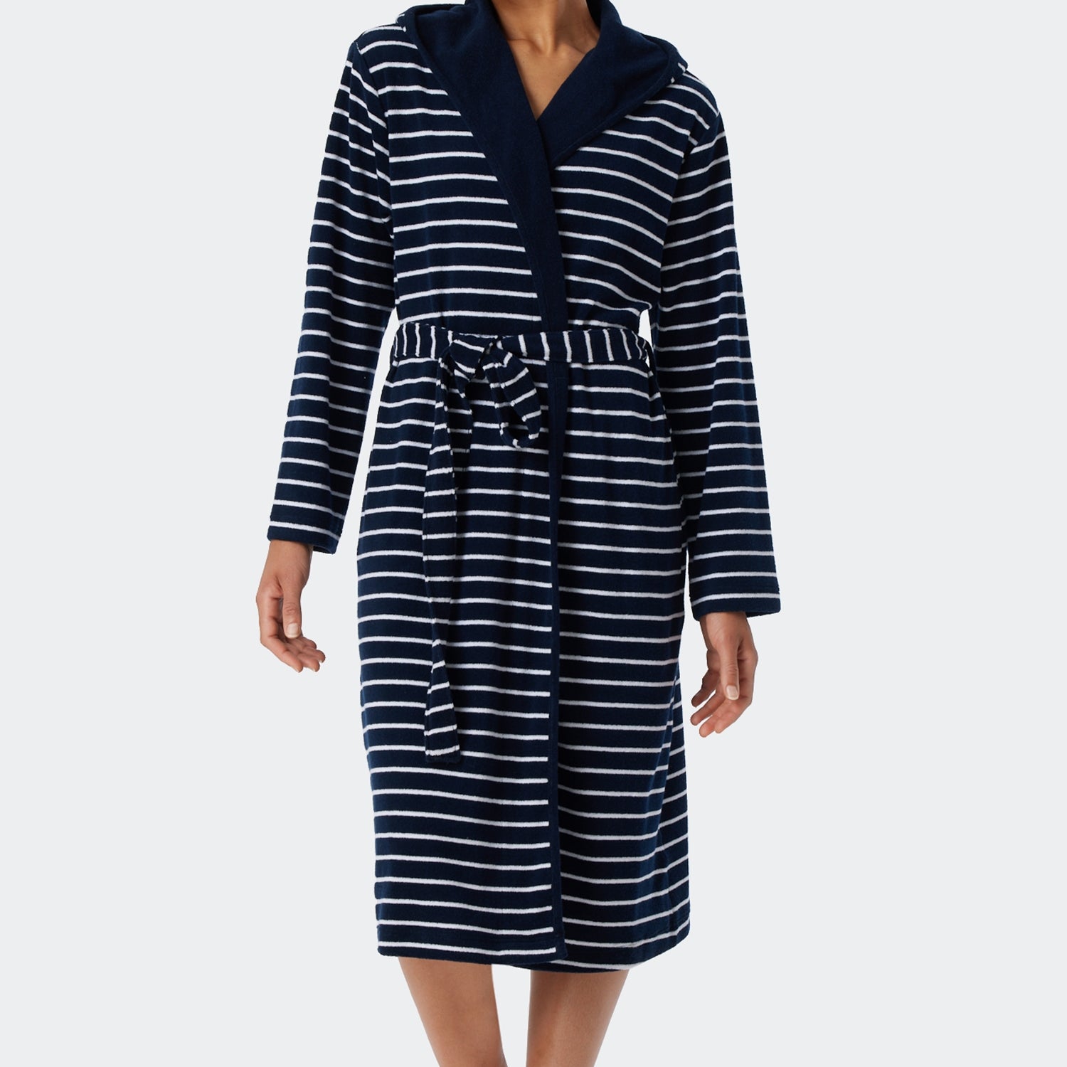 Schiesser - Feather Terry - Bathrobe Light Terry Striped