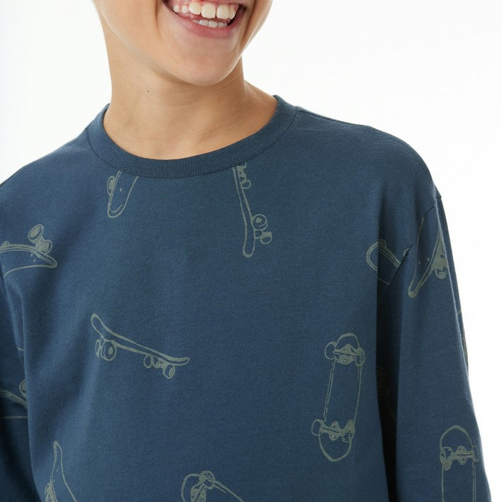 Schiesser Kids - Nightwear - Long Pajamas Skate with Cuffs