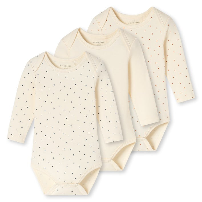 Schiesser - Baby Fine Rib - 3Pack Bodies 1/1