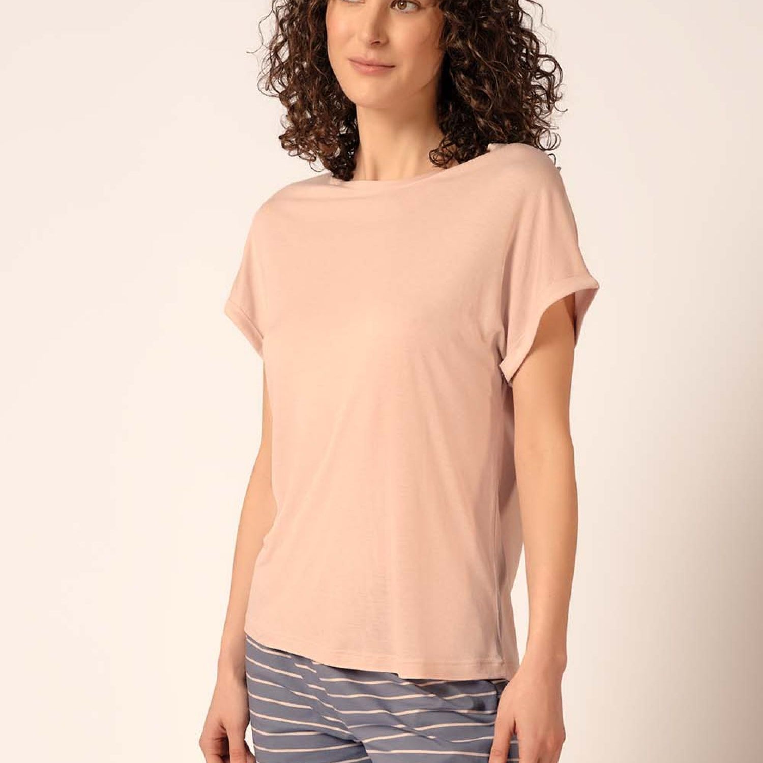 HUBER hautnah - Night Basic Selection - Pajama Top Short