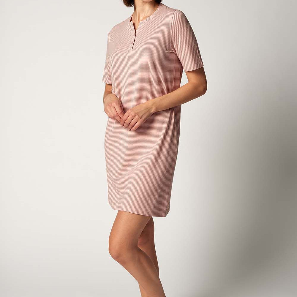 HUBER hautnah - Night Basic Selection - Sleepshirt Short Arms