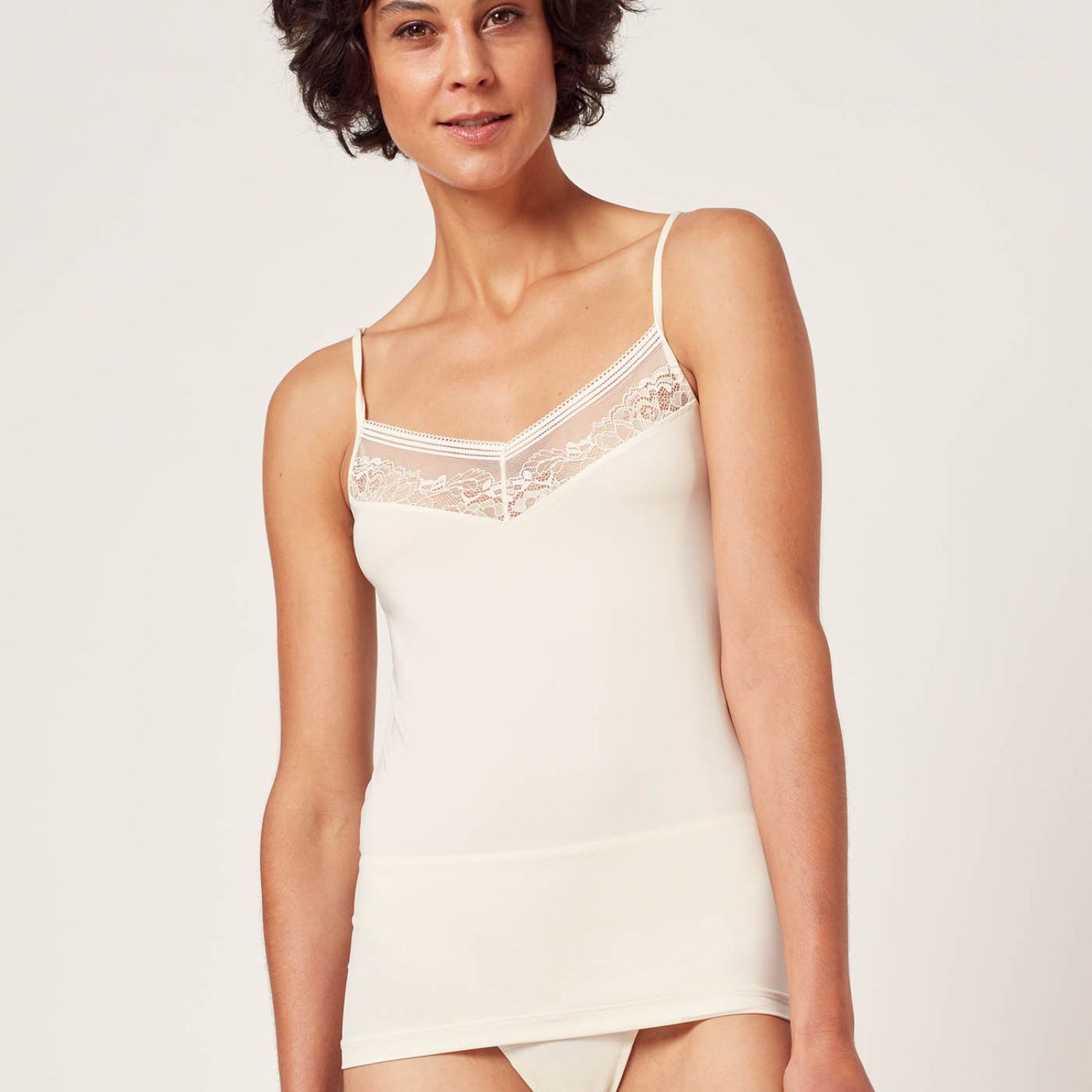 HUBER hautnah - Soft Floral Micro - Spaghetti Top
