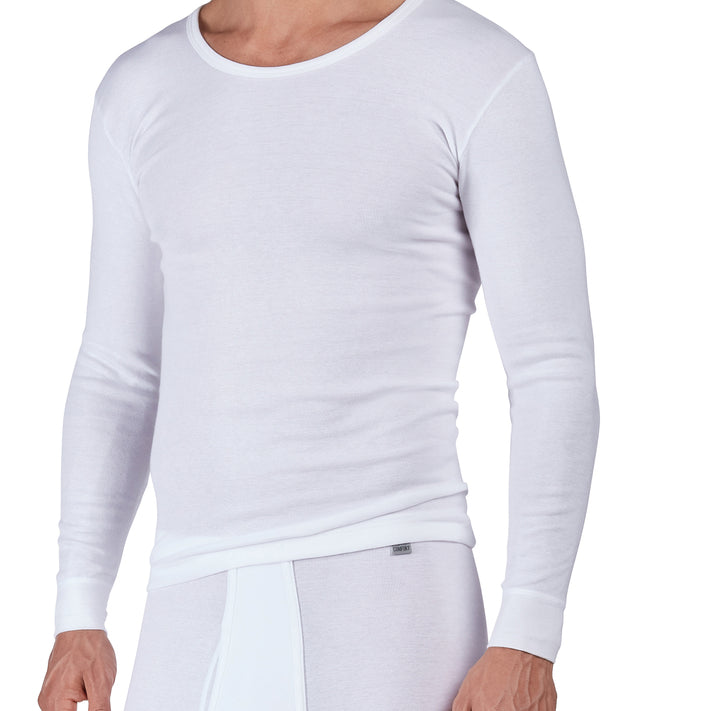 HUBER hautnah - Cotton Fine Rib - Long Sleeved Shirt