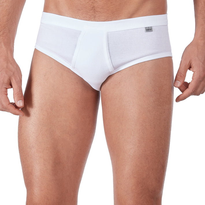 HUBER hautnah - Cotton Fine Rib - Briefs with fly - Sale