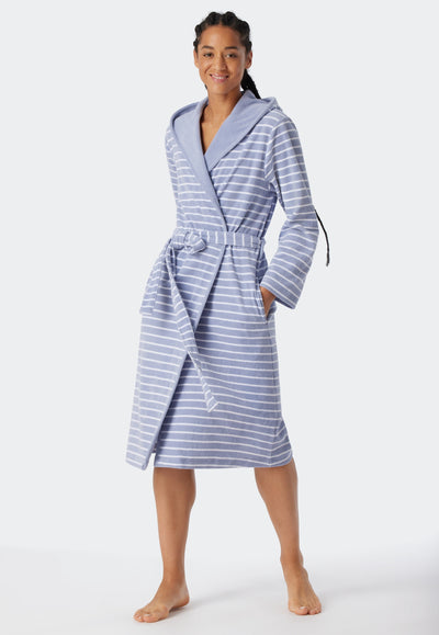 Schiesser -  Feather Terry - Bathrobe Light Terry Striped