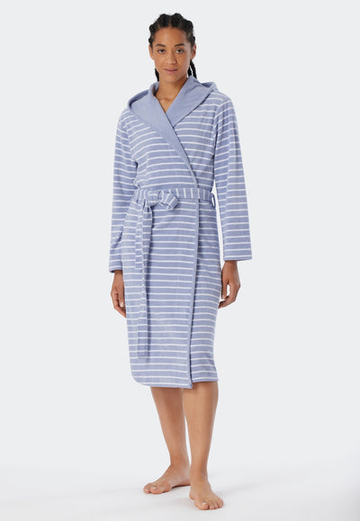 Schiesser -  Feather Terry - Bathrobe Light Terry Striped