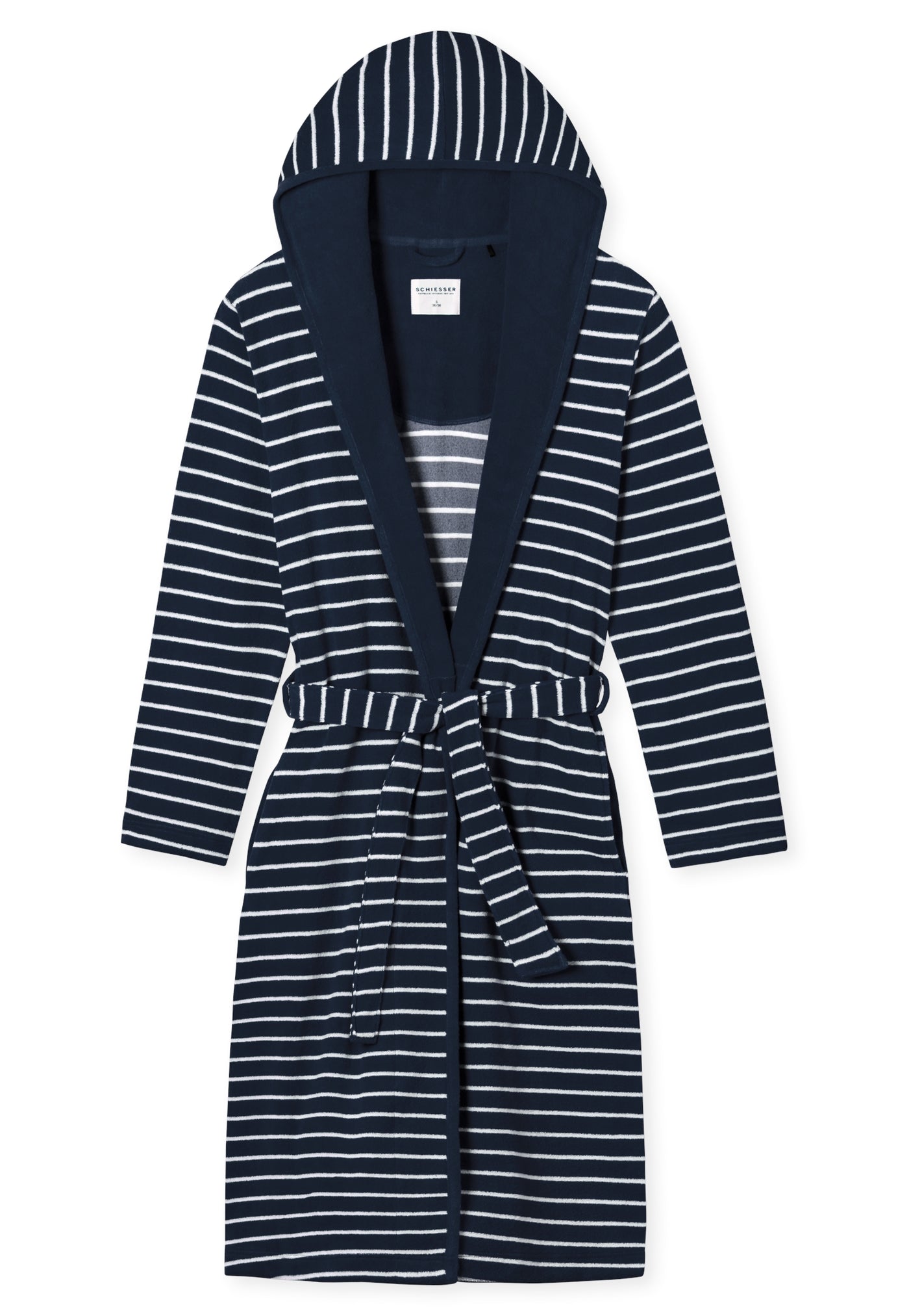 Schiesser -  Feather Terry - Bathrobe Light Terry Striped