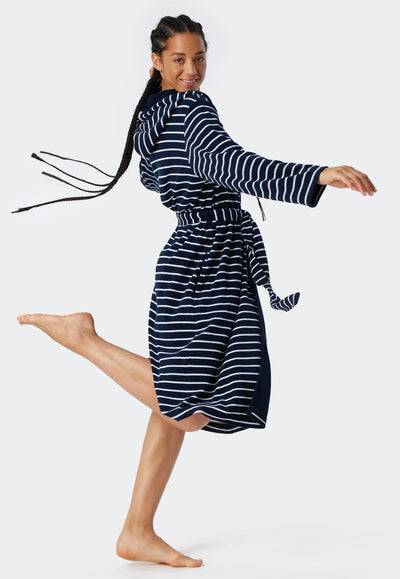 Schiesser -  Feather Terry - Bathrobe Light Terry Striped