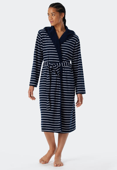 Schiesser -  Feather Terry - Bathrobe Light Terry Striped