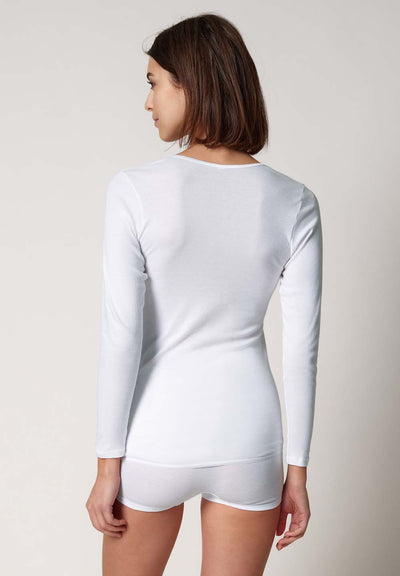 HUBER hautnah - Cotton Fine Rib - Long Sleeve Shirt