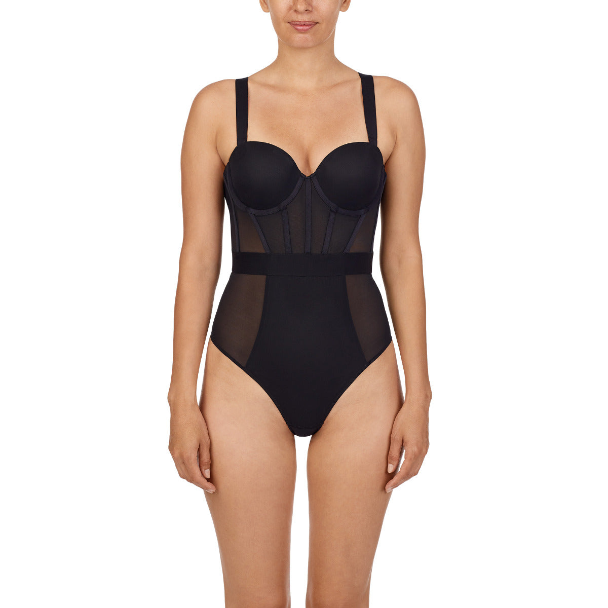 DKNY SHEERS CUPPED STRAPLESS BODYSUIT – westlife-underwear