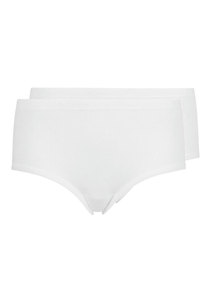 HUBER hautnah - Cotton Fine Rib - Midi Briefs 2 Pack