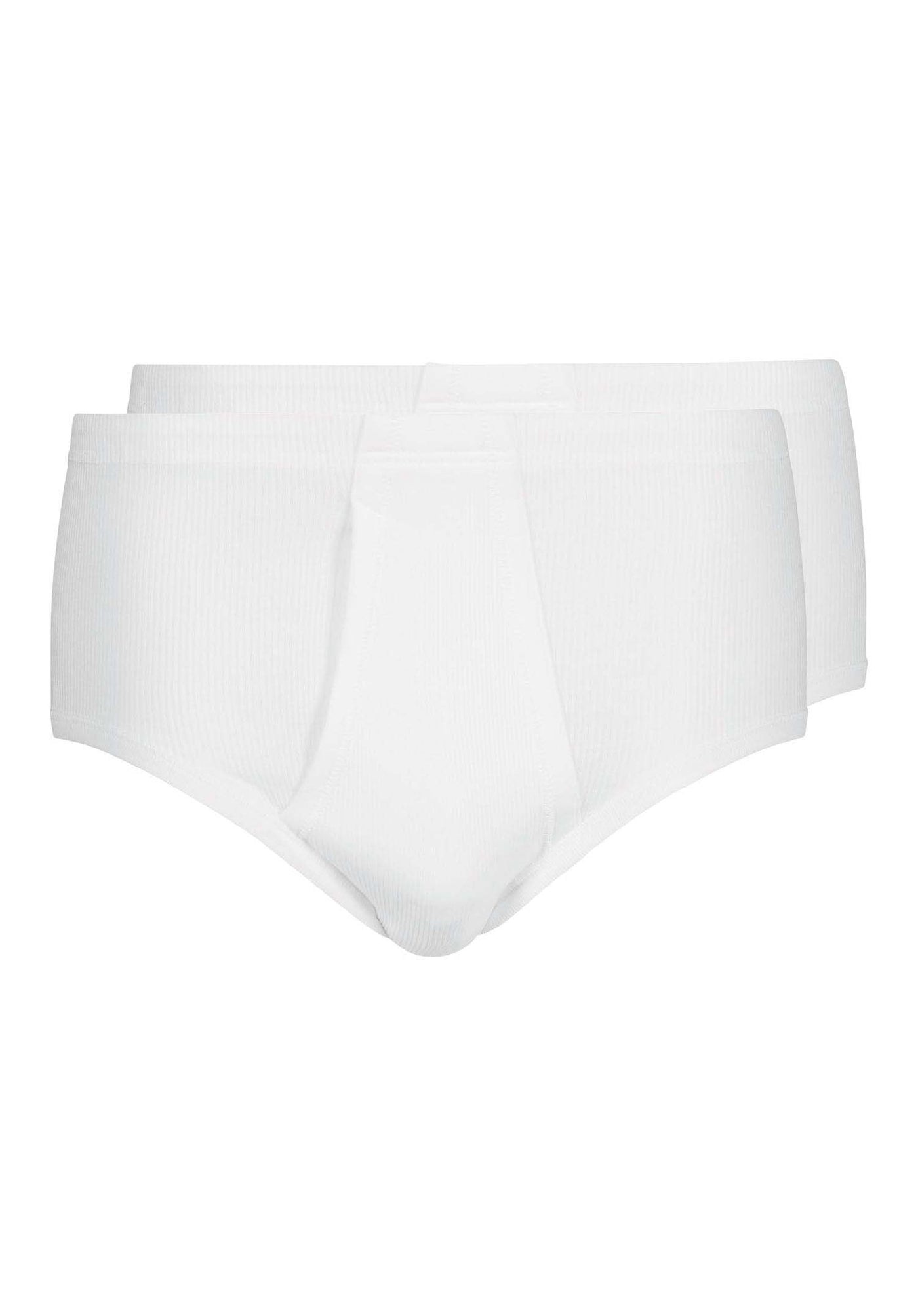 HUBER hautnah - Cotton Fine Rib - Briefs with fly 2 Pack