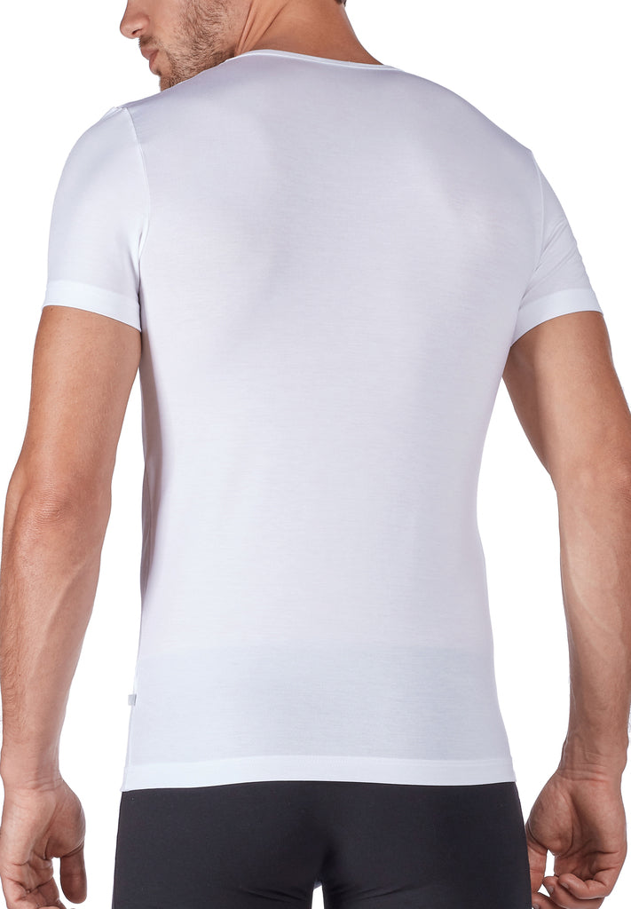 HUBER hautnah - Lyocell Selection - V-neck Shirt s/slv