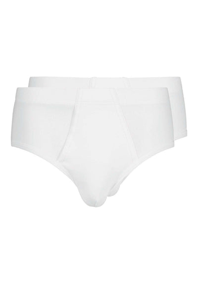 HUBER hautnah - Cotton Fine Rib - Briefs with fly 2 Pack
